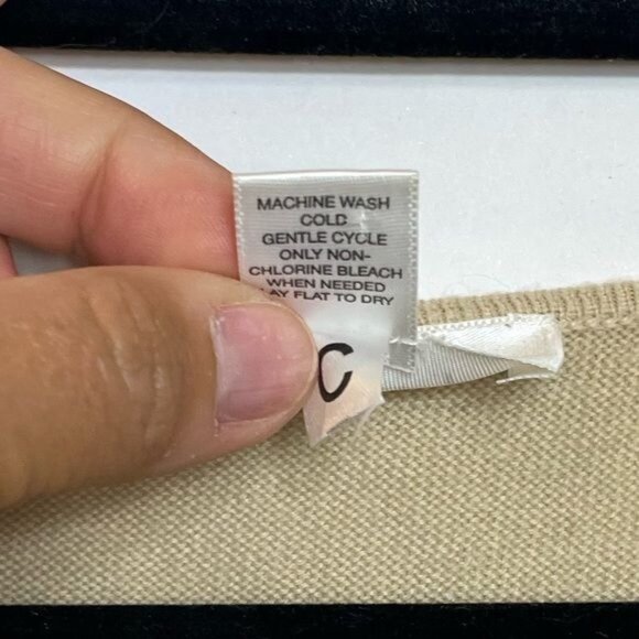 Ann Taylor Loft Tan Kimono Sleeve Lightweight Sweater L Soft Wool/Acrylic Blend - Picture 5 of 8